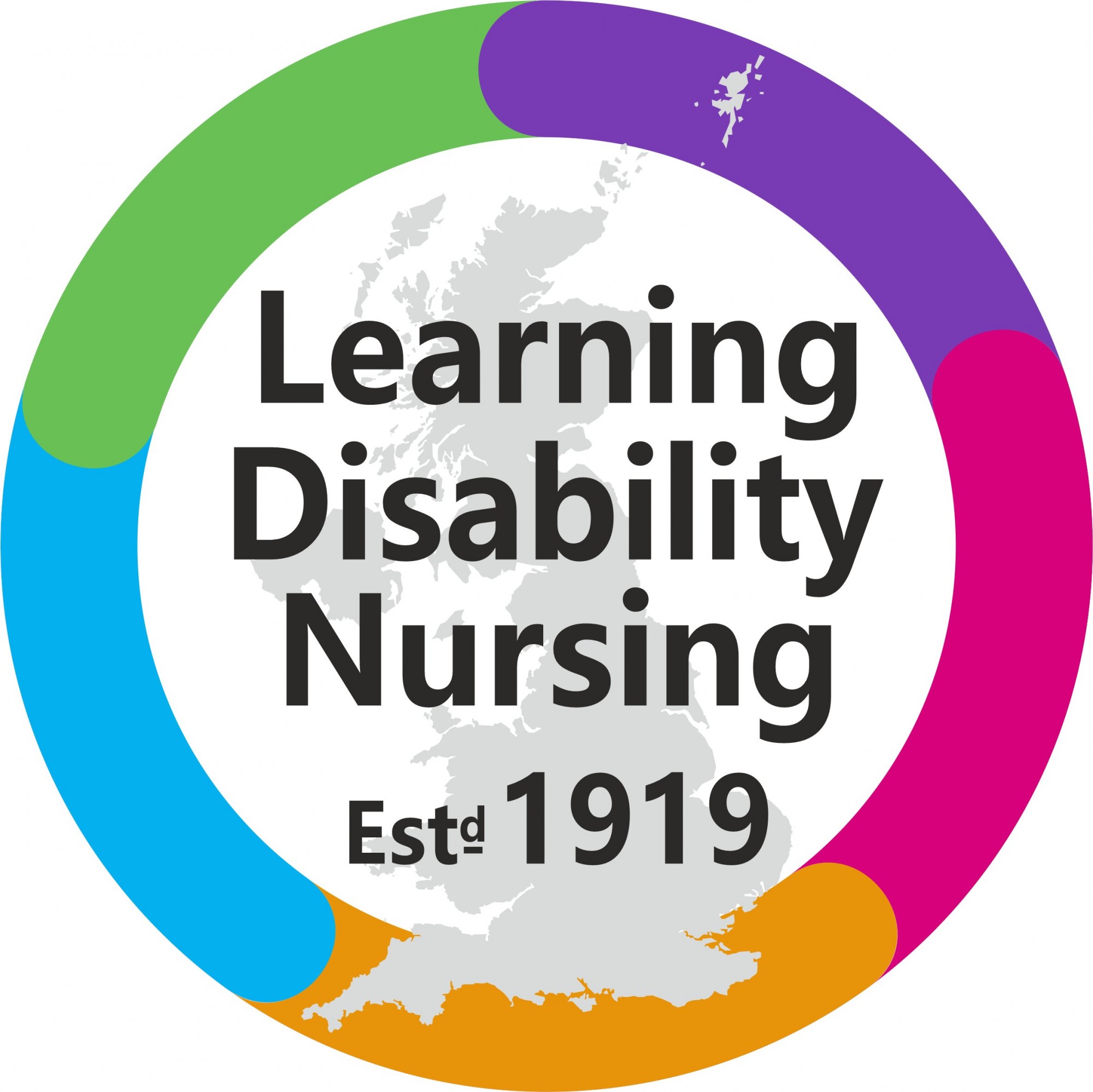 Learning Disability Nursing Est. 1919 coloured graphic.